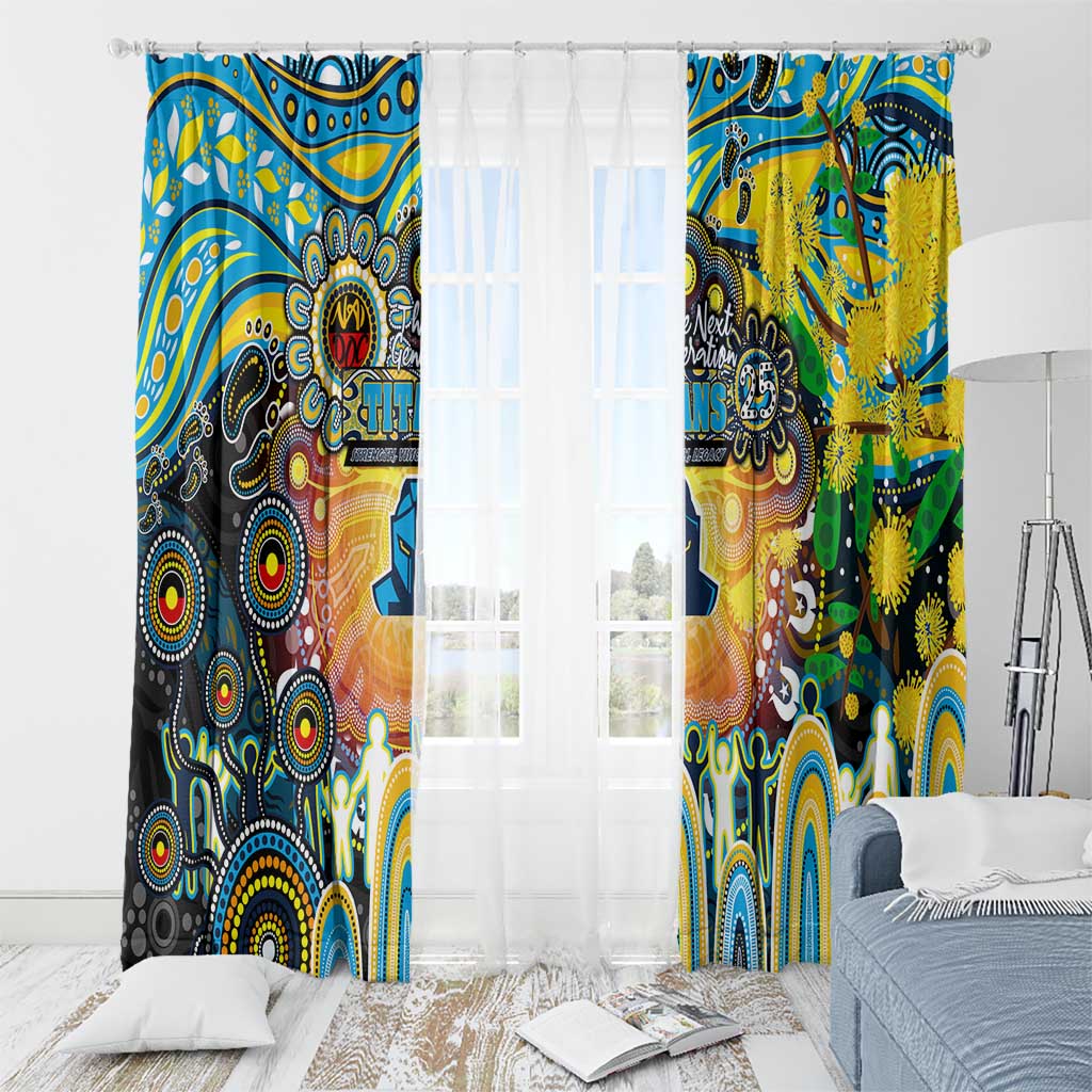 NAIDOC Week 2025 Titans Rugby Window Curtain Aboriginal Dot Painting