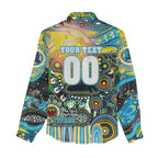 Personalised NAIDOC Week 2025 Titans Rugby Women Casual Shirt Aboriginal Dot Painting