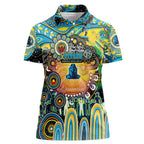 Personalised NAIDOC Week 2025 Titans Rugby Women Polo Shirt Aboriginal Dot Painting