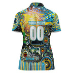 Personalised NAIDOC Week 2025 Titans Rugby Women Polo Shirt Aboriginal Dot Painting