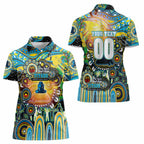Personalised NAIDOC Week 2025 Titans Rugby Women Polo Shirt Aboriginal Dot Painting