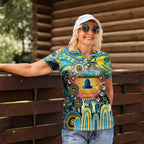 Personalised NAIDOC Week 2025 Titans Rugby Women Polo Shirt Aboriginal Dot Painting