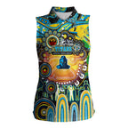 Personalised NAIDOC Week 2025 Titans Rugby Women Sleeveless Polo Shirt Aboriginal Dot Painting