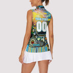 Personalised NAIDOC Week 2025 Titans Rugby Women Sleeveless Polo Shirt Aboriginal Dot Painting
