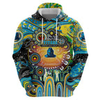 Personalised NAIDOC Week 2025 Titans Rugby Zip Hoodie Aboriginal Dot Painting