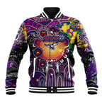 Personalised NAIDOC Week 2025 Sea Eagles Rugby Baseball Jacket Aboriginal Dot Painting