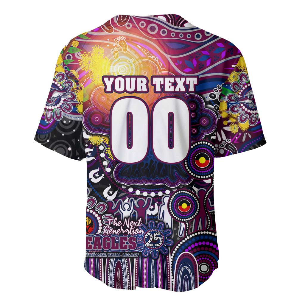 Personalised NAIDOC Week 2025 Sea Eagles Rugby Baseball Jersey Aboriginal Dot Painting