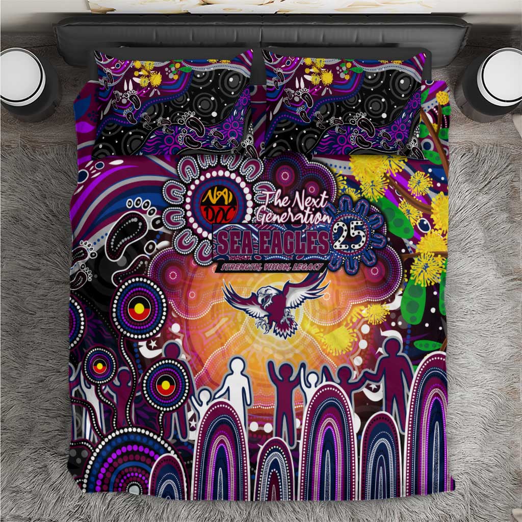 NAIDOC Week 2025 Sea Eagles Rugby Bedding Set Aboriginal Dot Painting