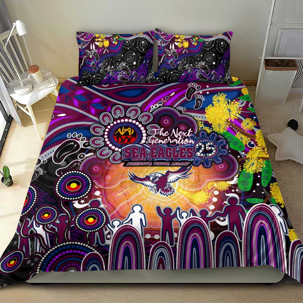 NAIDOC Week 2025 Sea Eagles Rugby Bedding Set Aboriginal Dot Painting