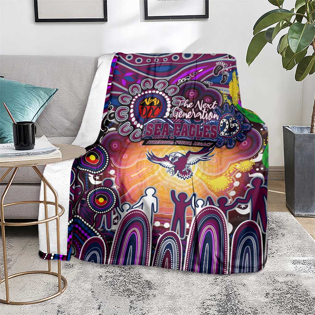 NAIDOC Week 2025 Sea Eagles Rugby Blanket Aboriginal Dot Painting