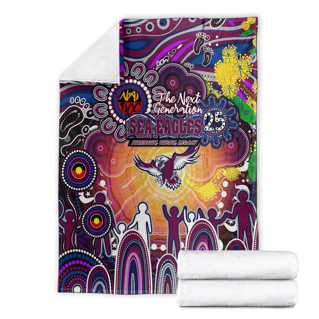 NAIDOC Week 2025 Sea Eagles Rugby Blanket Aboriginal Dot Painting