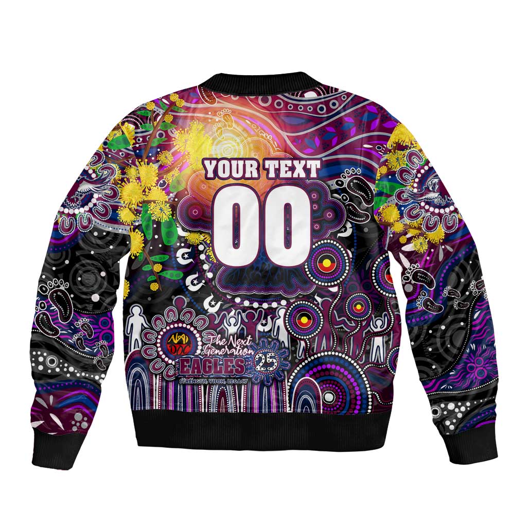 Personalised NAIDOC Week 2025 Sea Eagles Rugby Bomber Jacket Aboriginal Dot Painting