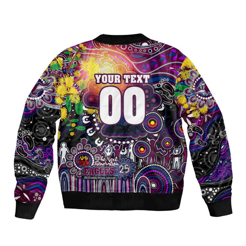 Personalised NAIDOC Week 2025 Sea Eagles Rugby Bomber Jacket Aboriginal Dot Painting