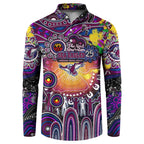 Personalised NAIDOC Week 2025 Sea Eagles Rugby Button Sweatshirt Aboriginal Dot Painting