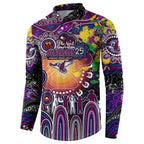 Personalised NAIDOC Week 2025 Sea Eagles Rugby Button Sweatshirt Aboriginal Dot Painting
