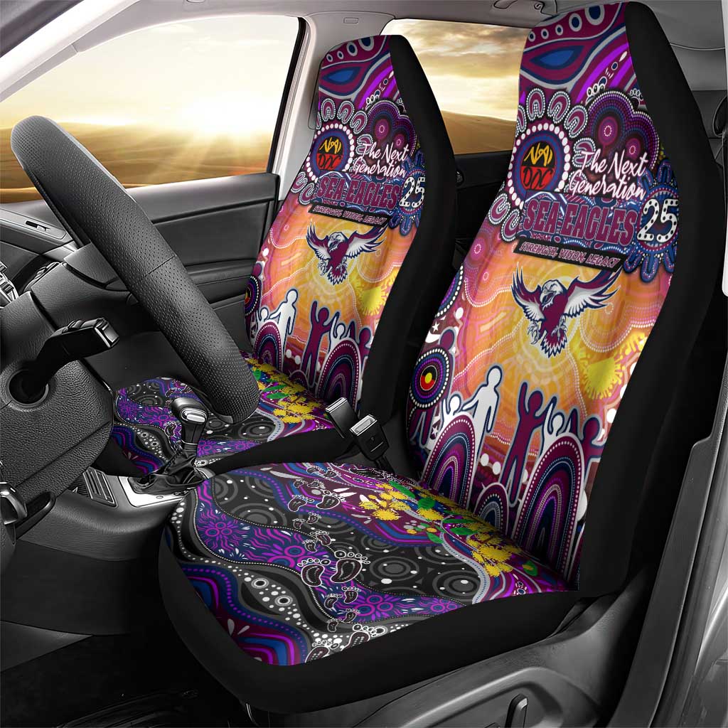 NAIDOC Week 2025 Sea Eagles Rugby Car Seat Cover Aboriginal Dot Painting