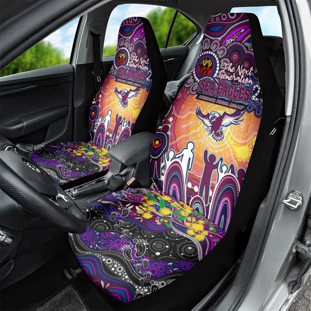 NAIDOC Week 2025 Sea Eagles Rugby Car Seat Cover Aboriginal Dot Painting