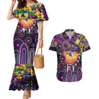 Personalised NAIDOC Week 2025 Sea Eagles Rugby Couples Matching Mermaid Dress and Hawaiian Shirt Aboriginal Dot Painting