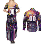 Personalised NAIDOC Week 2025 Sea Eagles Rugby Couples Matching Summer Maxi Dress and Long Sleeve Button Shirt Aboriginal Dot Painting