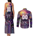 Personalised NAIDOC Week 2025 Sea Eagles Rugby Couples Matching Tank Maxi Dress and Long Sleeve Button Shirt Aboriginal Dot Painting