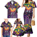 Personalised NAIDOC Week 2025 Sea Eagles Rugby Family Matching Mermaid Dress and Hawaiian Shirt Aboriginal Dot Painting
