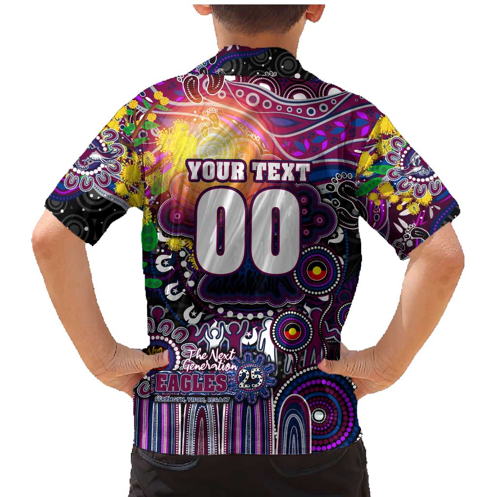 Personalised NAIDOC Week 2025 Sea Eagles Rugby Family Matching Mermaid Dress and Hawaiian Shirt Aboriginal Dot Painting