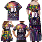 Personalised NAIDOC Week 2025 Sea Eagles Rugby Family Matching Off Shoulder Maxi Dress and Hawaiian Shirt Aboriginal Dot Painting