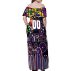 Personalised NAIDOC Week 2025 Sea Eagles Rugby Family Matching Off Shoulder Maxi Dress and Hawaiian Shirt Aboriginal Dot Painting
