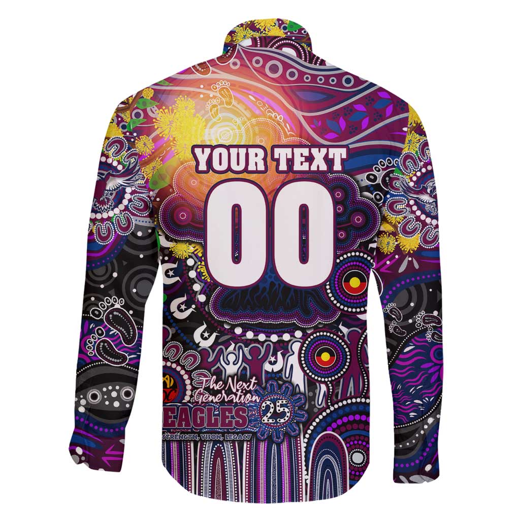 Personalised NAIDOC Week 2025 Sea Eagles Rugby Family Matching Off Shoulder Short Dress and Hawaiian Shirt Aboriginal Dot Painting