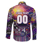 Personalised NAIDOC Week 2025 Sea Eagles Rugby Family Matching Off Shoulder Short Dress and Hawaiian Shirt Aboriginal Dot Painting