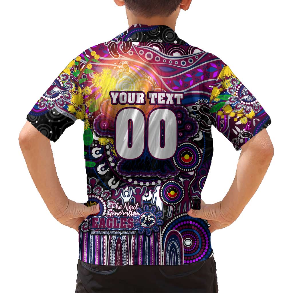 Personalised NAIDOC Week 2025 Sea Eagles Rugby Family Matching Puletasi and Hawaiian Shirt Aboriginal Dot Painting