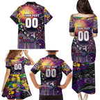 Personalised NAIDOC Week 2025 Sea Eagles Rugby Family Matching Puletasi and Hawaiian Shirt Aboriginal Dot Painting
