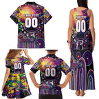Personalised NAIDOC Week 2025 Sea Eagles Rugby Family Matching Tank Maxi Dress and Hawaiian Shirt Aboriginal Dot Painting