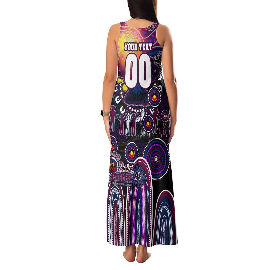 Personalised NAIDOC Week 2025 Sea Eagles Rugby Family Matching Tank Maxi Dress and Hawaiian Shirt Aboriginal Dot Painting
