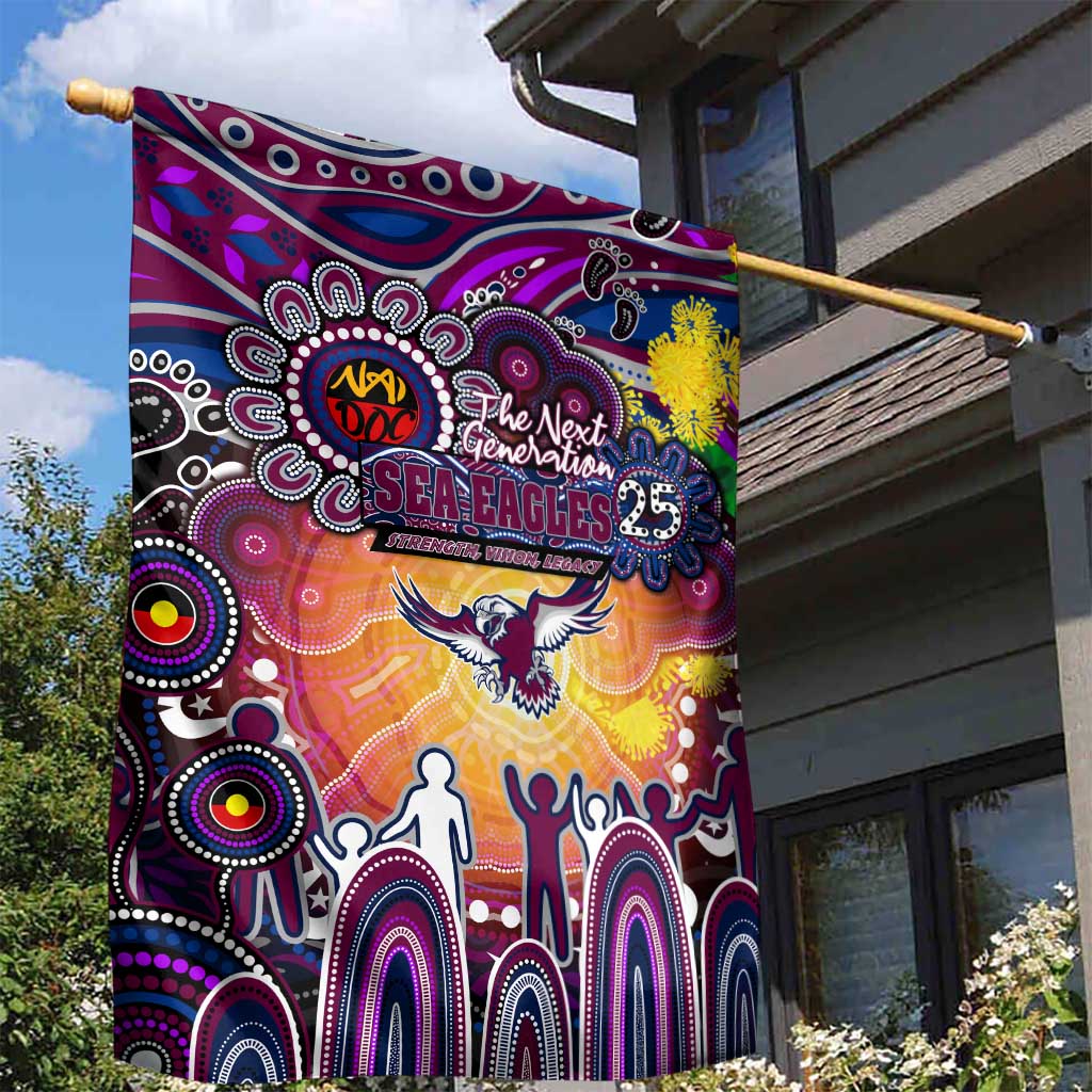 NAIDOC Week 2025 Sea Eagles Rugby Garden Flag Aboriginal Dot Painting