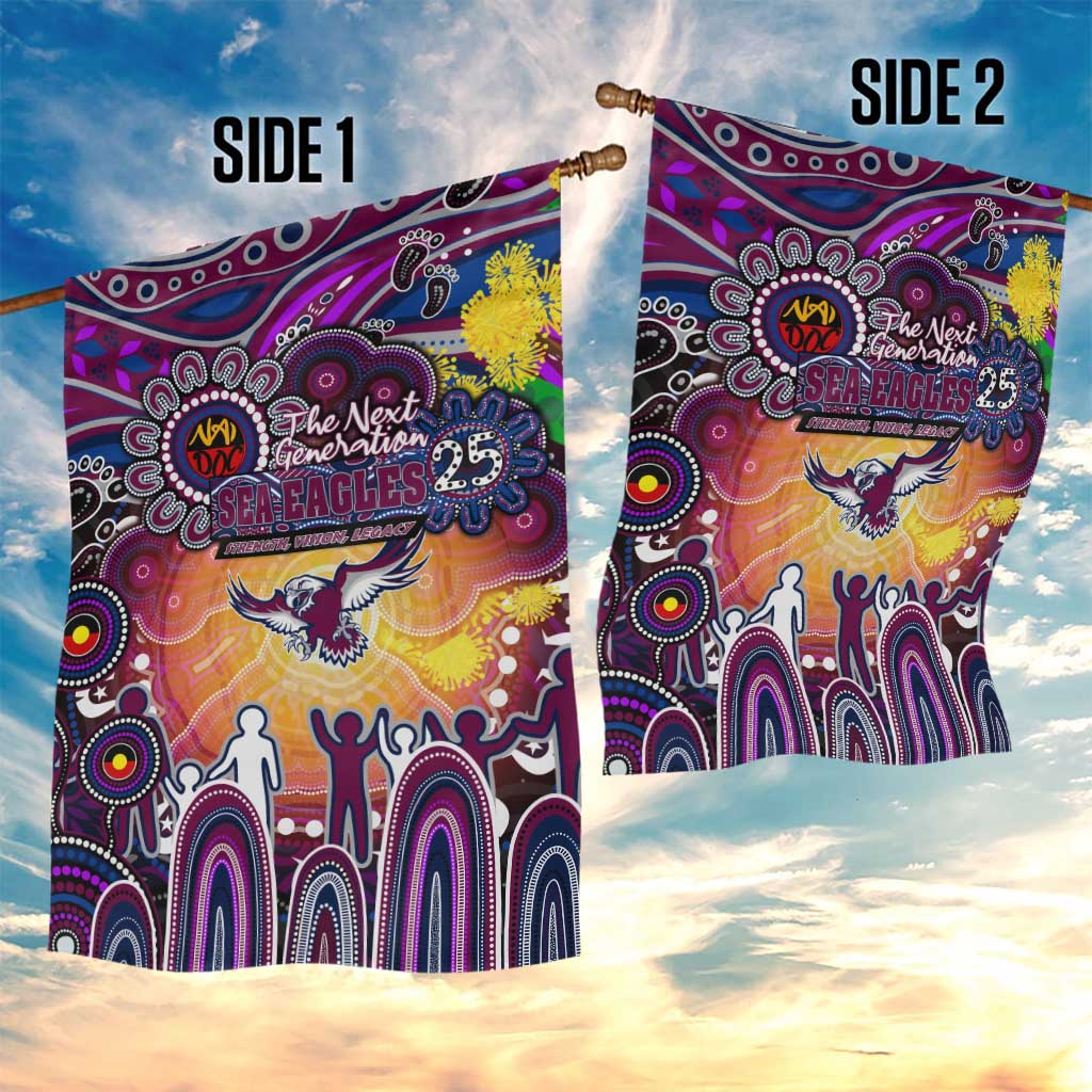NAIDOC Week 2025 Sea Eagles Rugby Garden Flag Aboriginal Dot Painting