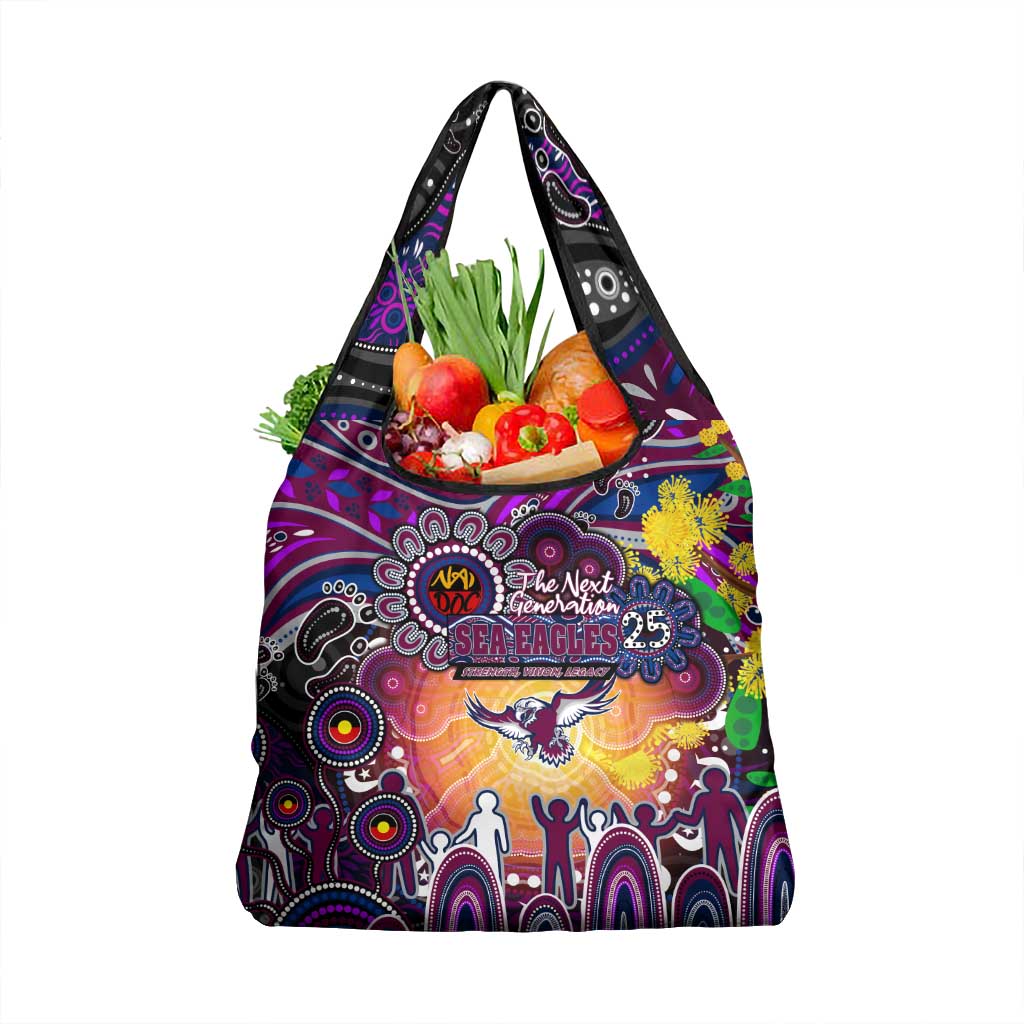 NAIDOC Week 2025 Sea Eagles Rugby Grocery Bag Aboriginal Dot Painting