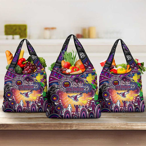 NAIDOC Week 2025 Sea Eagles Rugby Grocery Bag Aboriginal Dot Painting