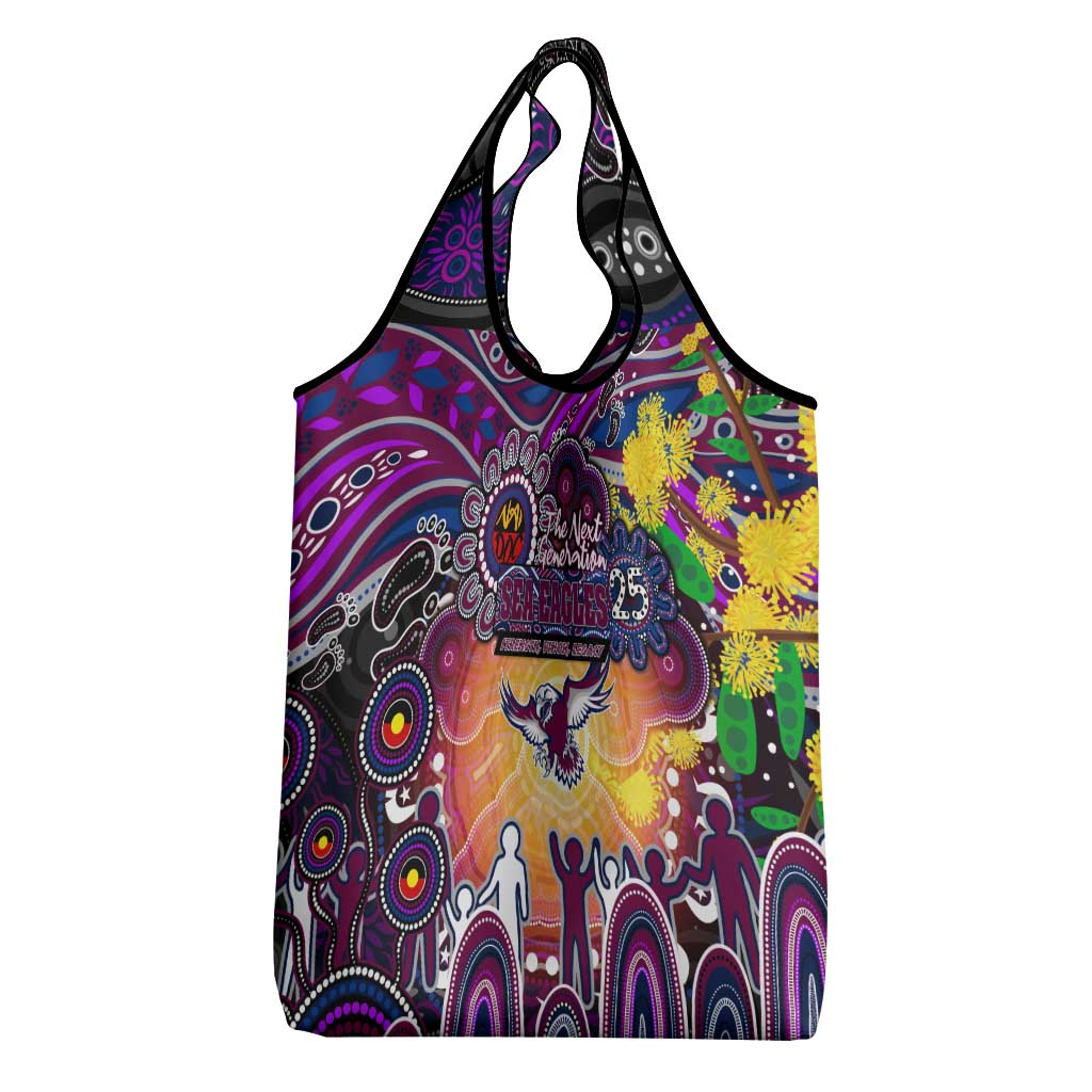 NAIDOC Week 2025 Sea Eagles Rugby Grocery Bag Aboriginal Dot Painting