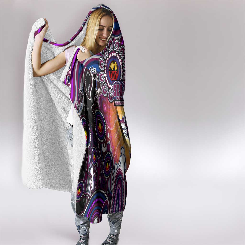 NAIDOC Week 2025 Sea Eagles Rugby Hooded Blanket Aboriginal Dot Painting