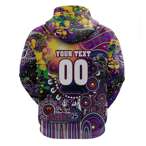 Personalised NAIDOC Week 2025 Sea Eagles Rugby Hoodie Aboriginal Dot Painting