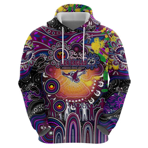Personalised NAIDOC Week 2025 Sea Eagles Rugby Hoodie Aboriginal Dot Painting
