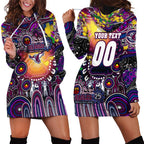 Personalised NAIDOC Week 2025 Sea Eagles Rugby Hoodie Dress Aboriginal Dot Painting
