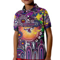 Personalised NAIDOC Week 2025 Sea Eagles Rugby Kid Polo Shirt Aboriginal Dot Painting