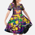 Personalised NAIDOC Week 2025 Sea Eagles Rugby Kid Short Sleeve Dress Aboriginal Dot Painting