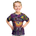 Personalised NAIDOC Week 2025 Sea Eagles Rugby Kid T Shirt Aboriginal Dot Painting