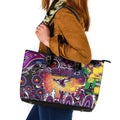 NAIDOC Week 2025 Sea Eagles Rugby Leather Tote Bag Aboriginal Dot Painting