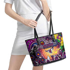 NAIDOC Week 2025 Sea Eagles Rugby Leather Tote Bag Aboriginal Dot Painting