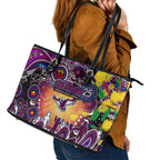 NAIDOC Week 2025 Sea Eagles Rugby Leather Tote Bag Aboriginal Dot Painting