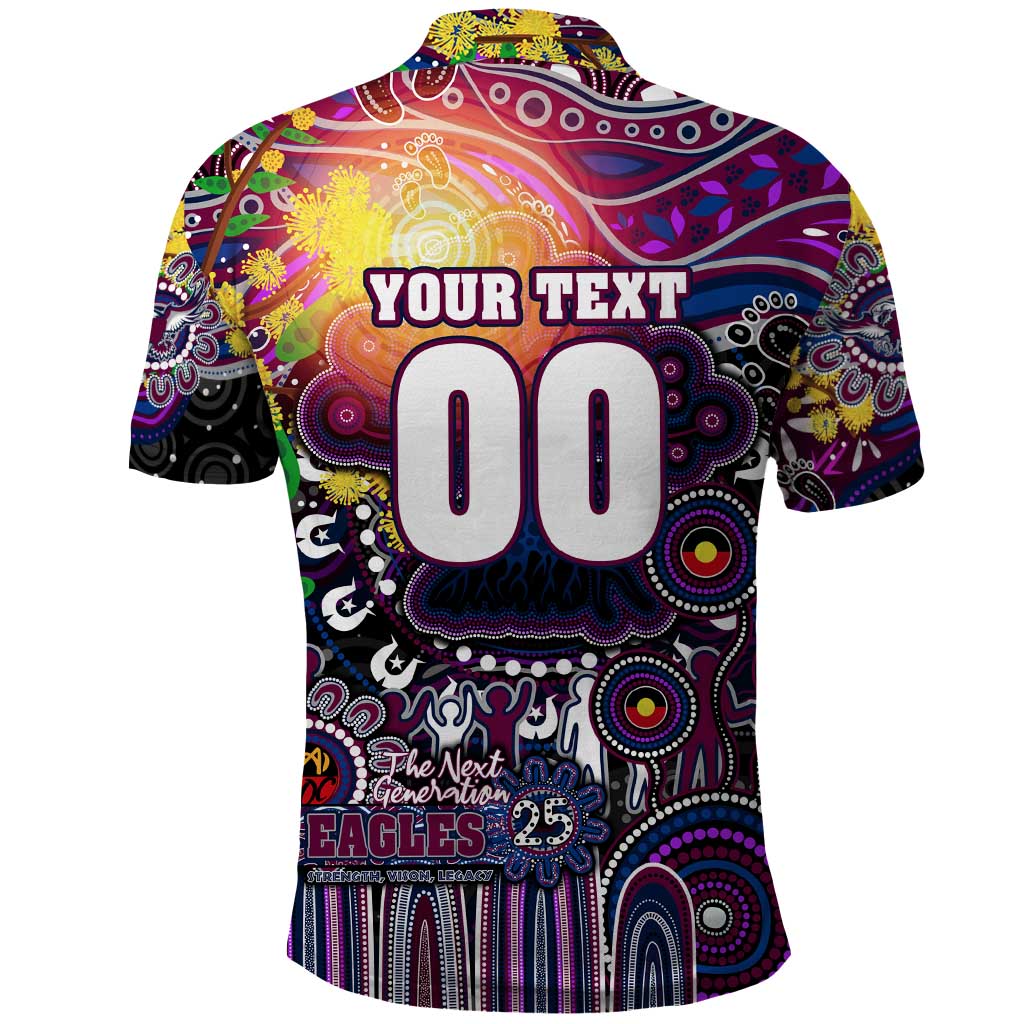 Personalised NAIDOC Week 2025 Sea Eagles Rugby Polo Shirt Aboriginal Dot Painting